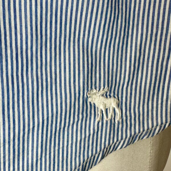 ABERCROMBIE & FITCH blue/white striped blouse - Picture 5 of 6